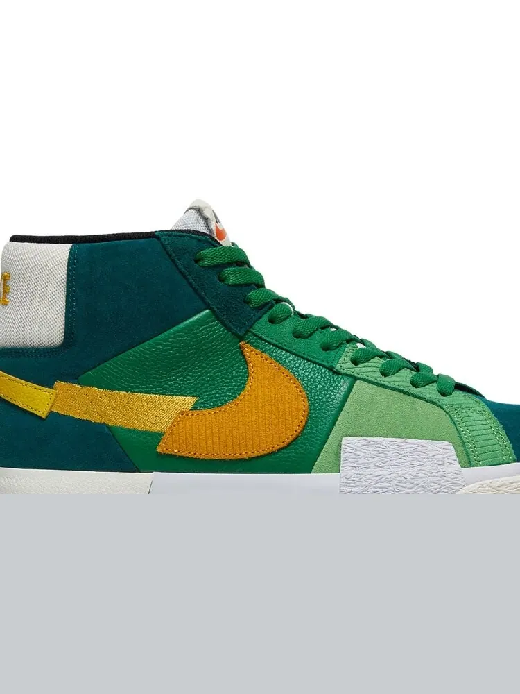 Кроссовки Nike Zoom Blazer Mid Premium SB 'Mosaic Pack - Aloe Verde' — изображение 2 из 8, зеленый