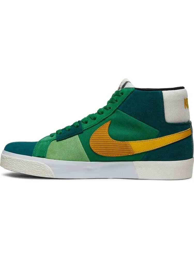 Кроссовки Nike Zoom Blazer Mid Premium SB 'Mosaic Pack - Aloe Verde' — изображение 3 из 8, зеленый
