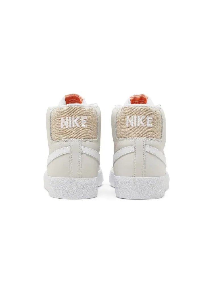 Кроссовки Nike Blazer Mid ISO SB 'Unbleached' — изображение 7 из 9, белый/белый/белый/белый
