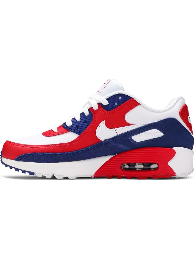 Кроссовки Nike Air Max 90 Leather GS 'USA' — изображение 3 из 8, белый