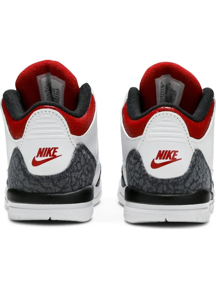 Кроссовки Air Jordan 3 Retro Denim SE TD Fire Red — изображение 6 из 8, белый