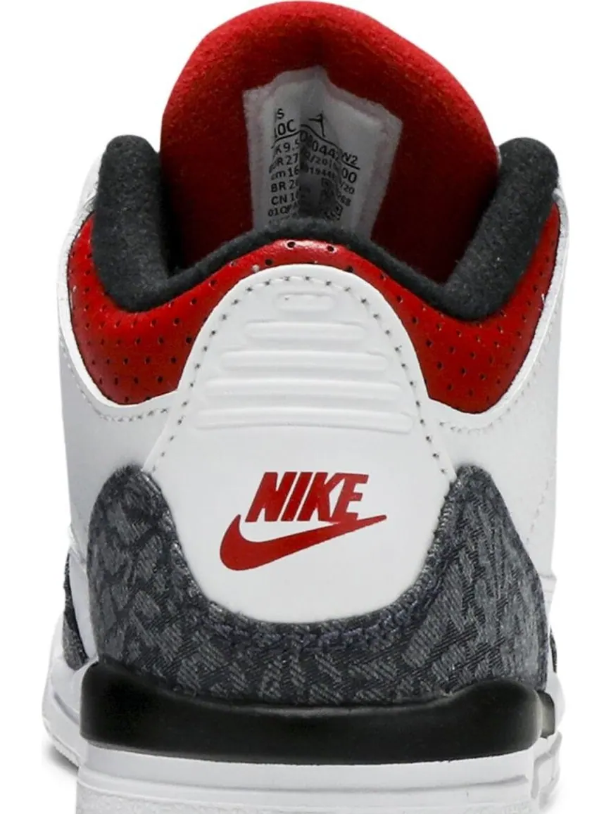 Кроссовки Air Jordan 3 Retro Denim SE TD Fire Red — изображение 7 из 8, белый
