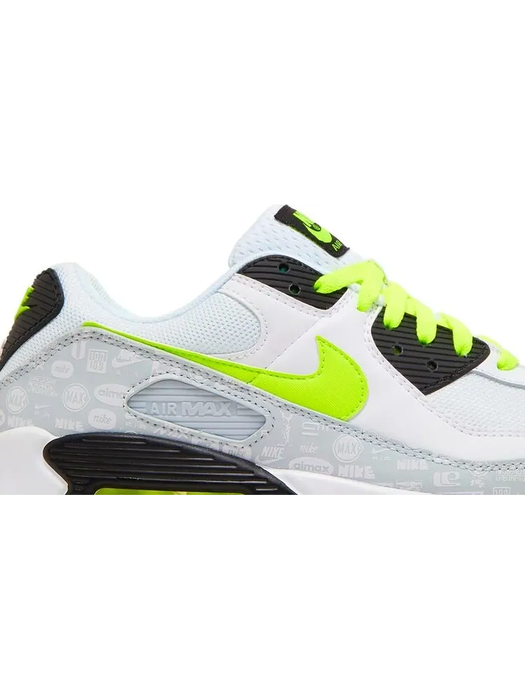 Кроссовки Nike Air Max 90 'Reflective Logo - White Volt' — изображение 2 из 8, белый