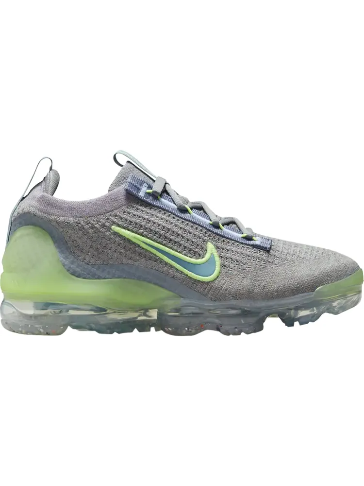 Кроссовки Nike Air VaporMax 2021 Flyknit GS 'Grey Light Liquid Lime' — изображение 1 из 1, серый