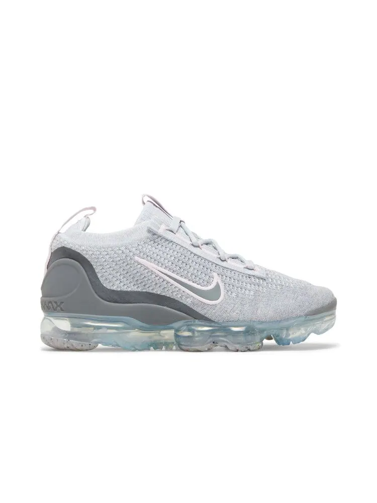 Кроссовки Nike Air VaporMax 2021 Flyknit GS 'Pure Platinum Pink Foam' — изображение 2 из 9, платиновый/розовый