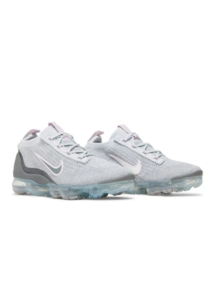 Кроссовки Nike Air VaporMax 2021 Flyknit GS 'Pure Platinum Pink Foam' — изображение 9 из 9, платиновый/розовый
