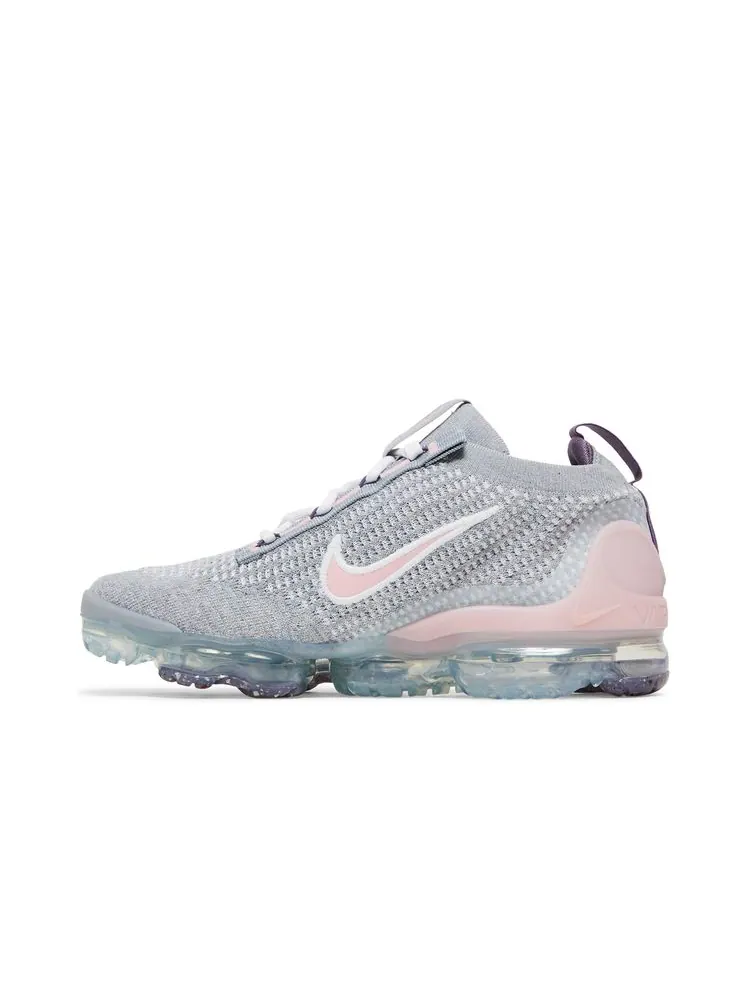 Кроссовки Air VaporMax 2021 Flyknit GS 'Wolf Grey Pink Glaze' — изображение 3 из 8, серый розовый