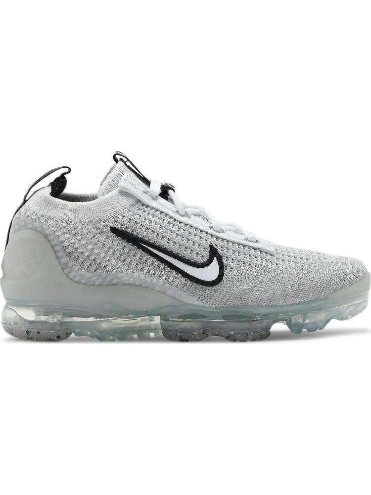 Кроссовки Nike Air VaporMax 2021 Flyknit GS 'White Metallic Silver' — изображение 1 из 8, белый