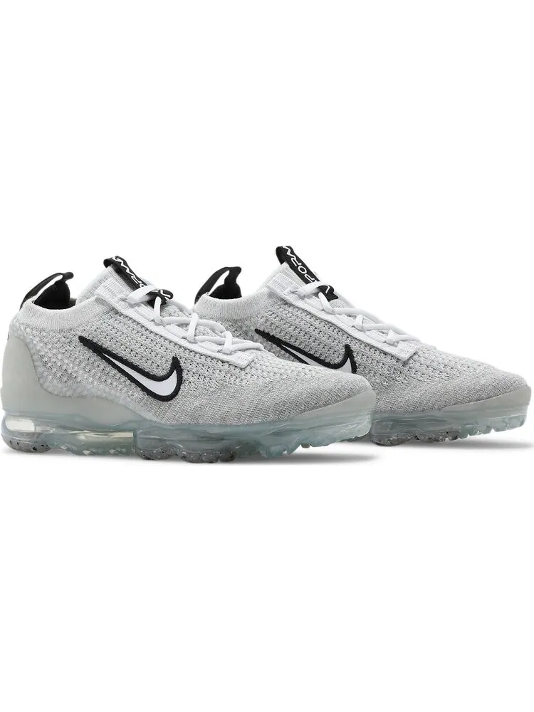 Кроссовки Nike Air VaporMax 2021 Flyknit GS 'White Metallic Silver' — изображение 8 из 8, белый