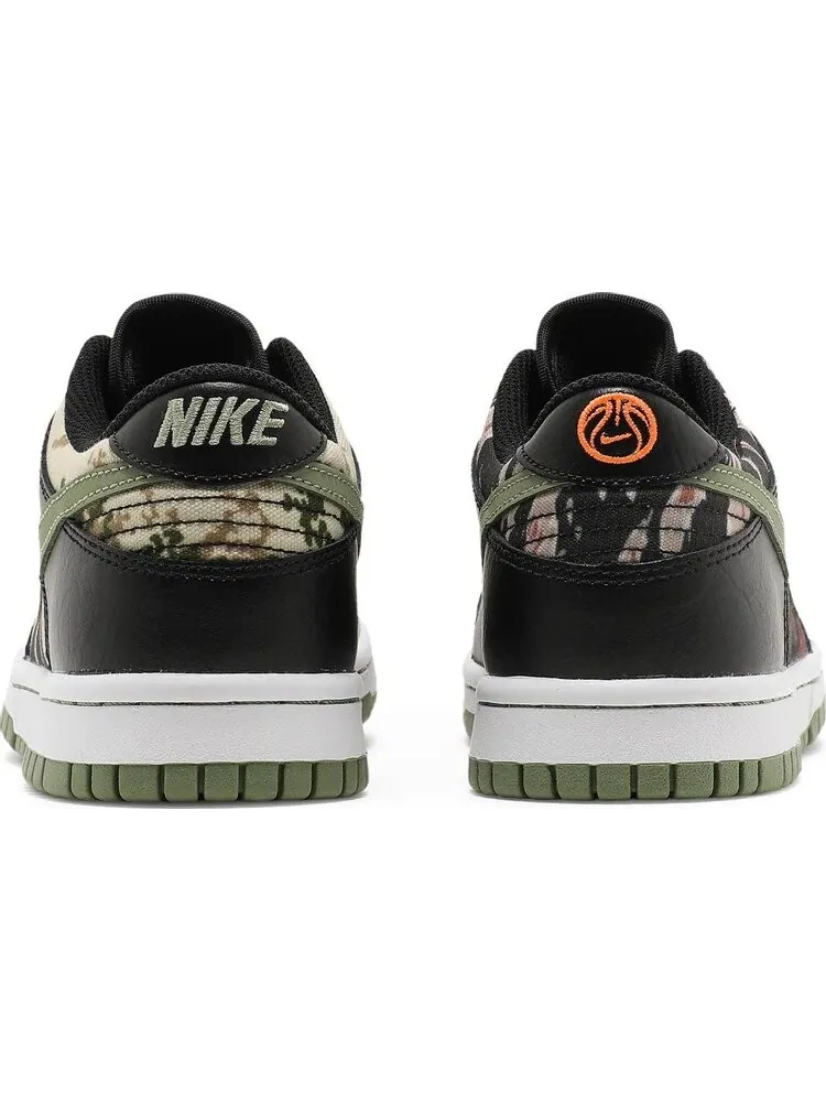 Кроссовки Nike Dunk Low SE GS 'Black Multi-Camo' — изображение 6 из 8, зеленый