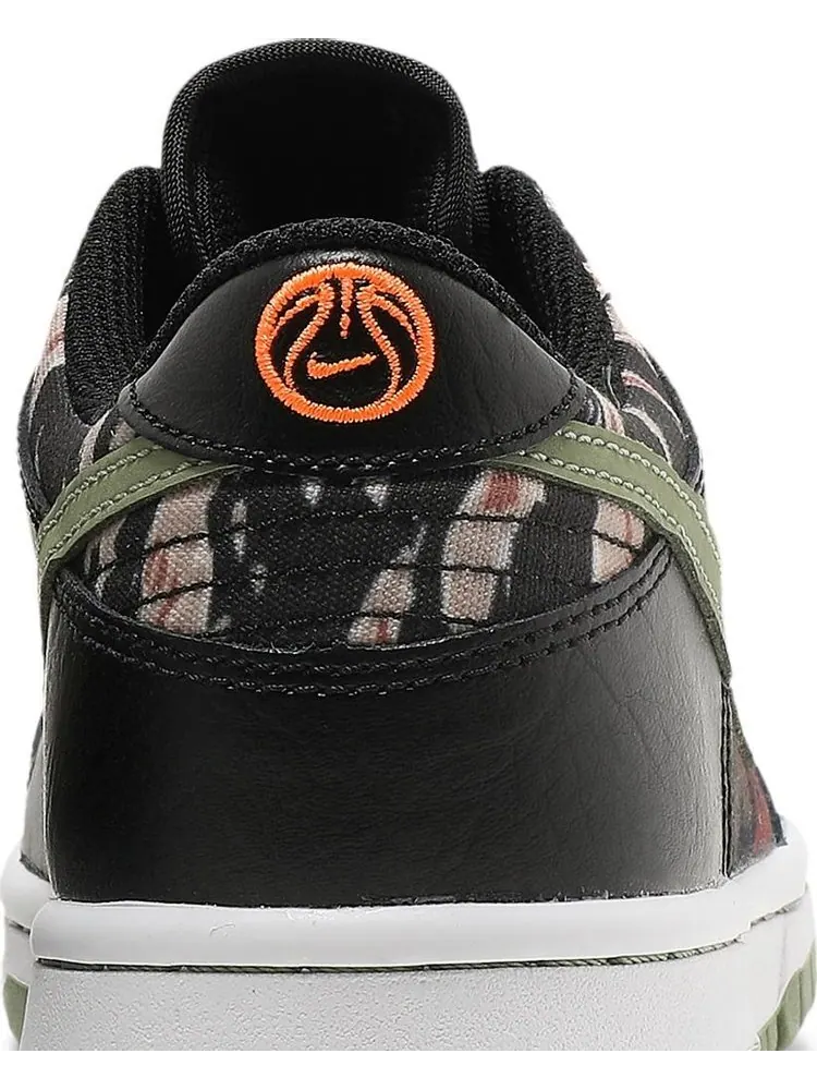 Кроссовки Nike Dunk Low SE GS 'Black Multi-Camo' — изображение 7 из 8, зеленый