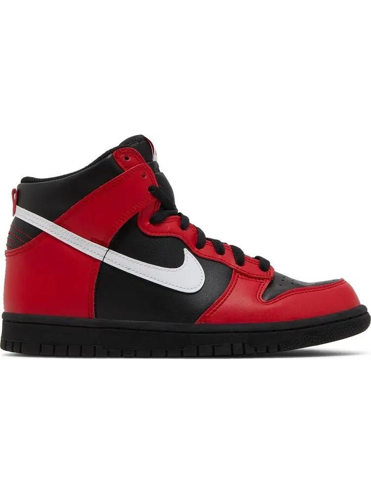 Кроссовки Nike Dunk High GS 'Black University Red' — изображение 1 из 8, красный