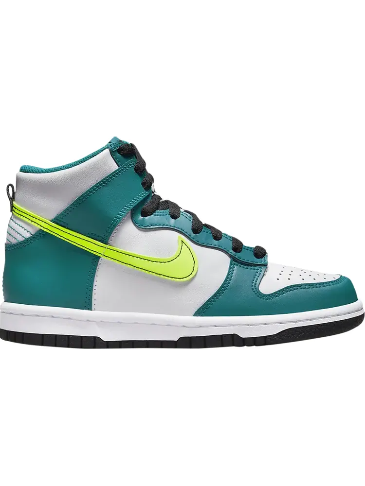 Кроссовки Nike Dunk High GS 'Bright Spruce Volt' — изображение 1 из 1, бирюзовый