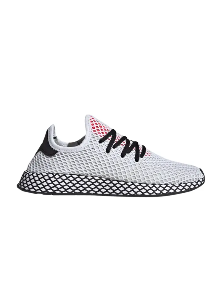 Кроссовки Adidas Deerupt Runner 'Cloud White Red' — изображение 1 из 1, белый