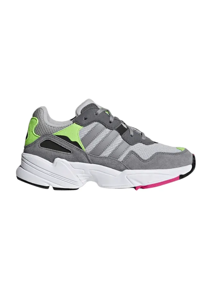 Кроссовки adidas Yung-96 J 'Grey Shock Pink' — изображение 1 из 1, серый/серый/розовый