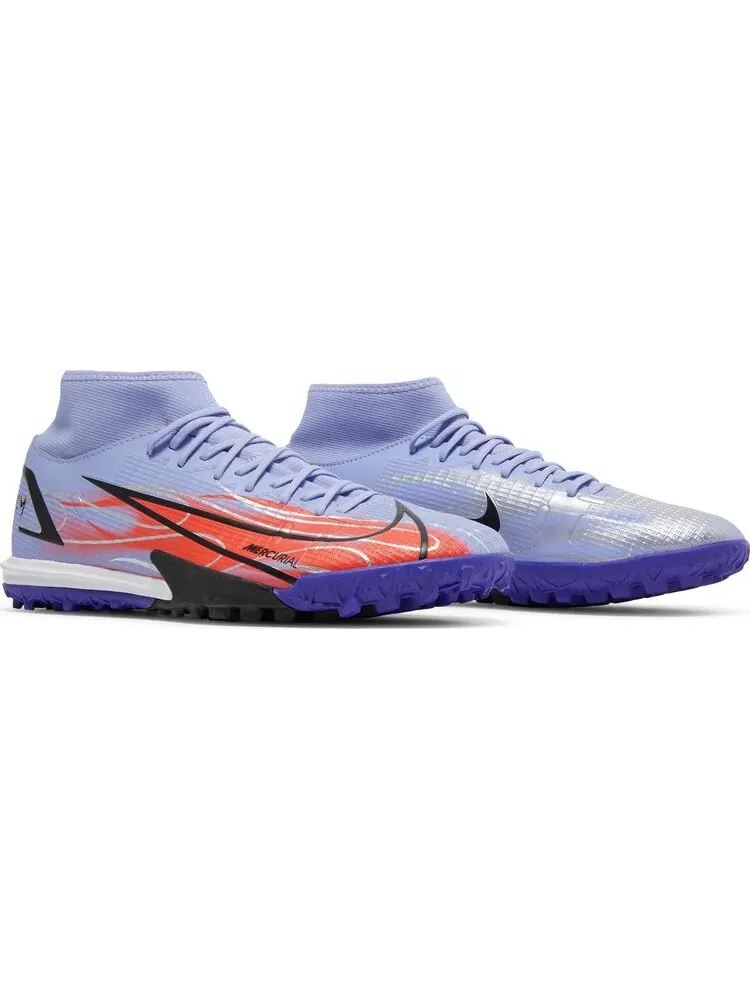 Кроссовки Nike Kylian Mbappé x Mercurial Superfly 8 Academy TF 'Flames' — изображение 8 из 8, фиолетовый