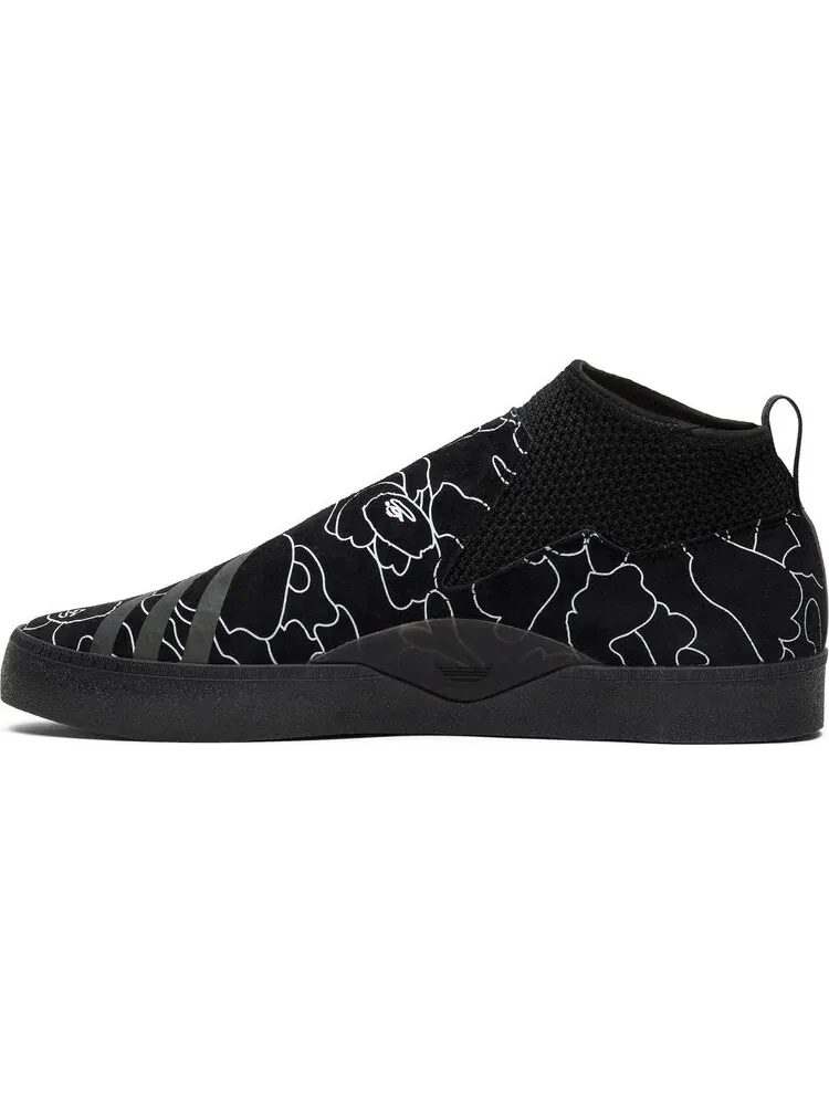 Кроссовки Adidas A Bathing Ape x 3ST.002 'Core Black' — изображение 3 из 8, черный