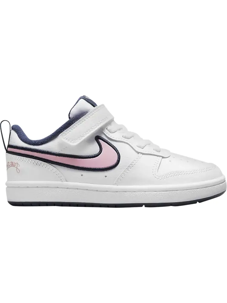 Кроссовки Nike Court Borough Low 2 SE PS 'White Pink Glaze' — изображение 1 из 1, белый