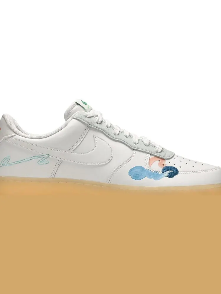 Кроссовки Nike Mayumi Yamase x Air Force 1 Flyleather 'Earth Day' — изображение 2 из 8, белый