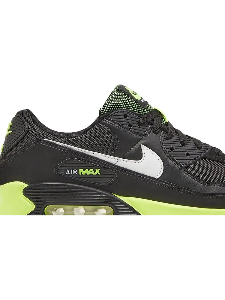Кроссовки Nike Air Max 90 'Black Hot Lime' — изображение 2 из 8, черный