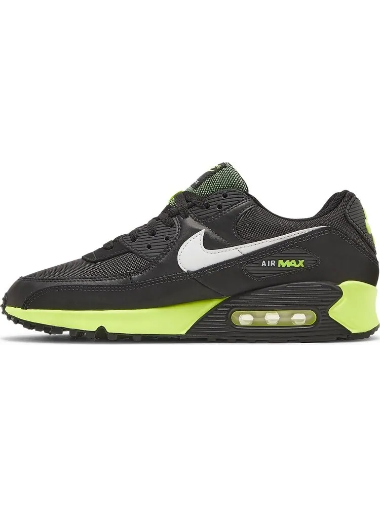 Кроссовки Nike Air Max 90 'Black Hot Lime' — изображение 3 из 8, черный