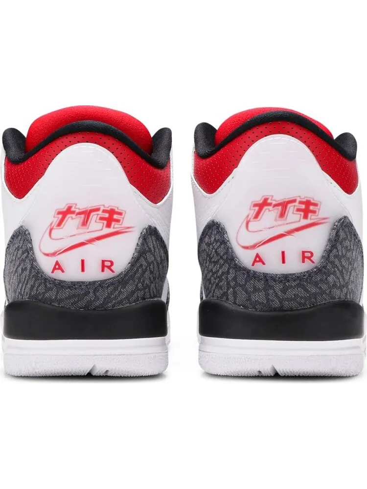 Кроссовки Air Jordan 3 SE-T GS Fire Red Japan Exclusive — изображение 6 из 8, белый