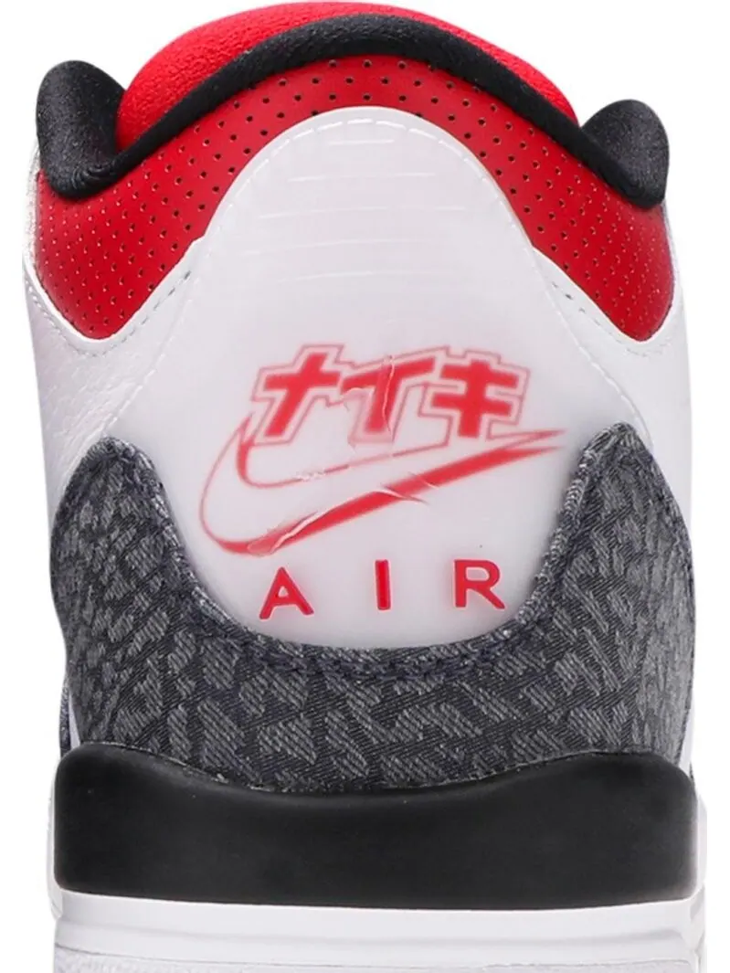 Кроссовки Air Jordan 3 SE-T GS Fire Red Japan Exclusive — изображение 7 из 8, белый