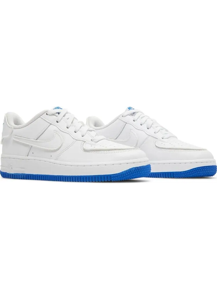 Кроссовки Nike Air Force 1/1 GS 'White Royal Blue' — изображение 8 из 8, белый