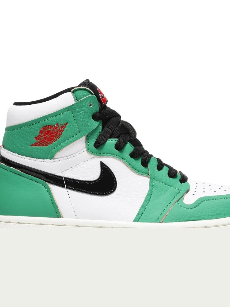 Кроссовки Wmns Air Jordan 1 Retro High OG Lucky Green — изображение 2 из 8, зеленый
