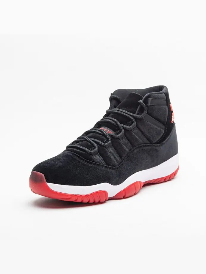 Кроссовки женские Air Jordan 11 Retro 'Bred Velvet' — изображение 2 из 10, черный/красный