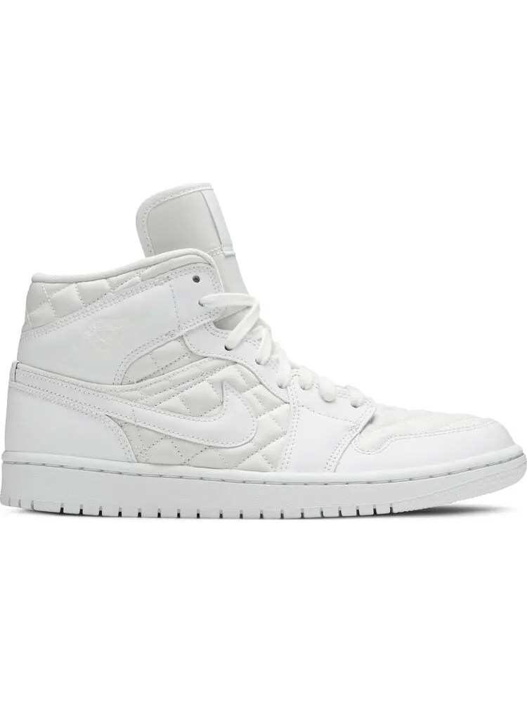 Кроссовки Wmns Air Jordan 1 Mid SE White Quilted — изображение 1 из 8, белый