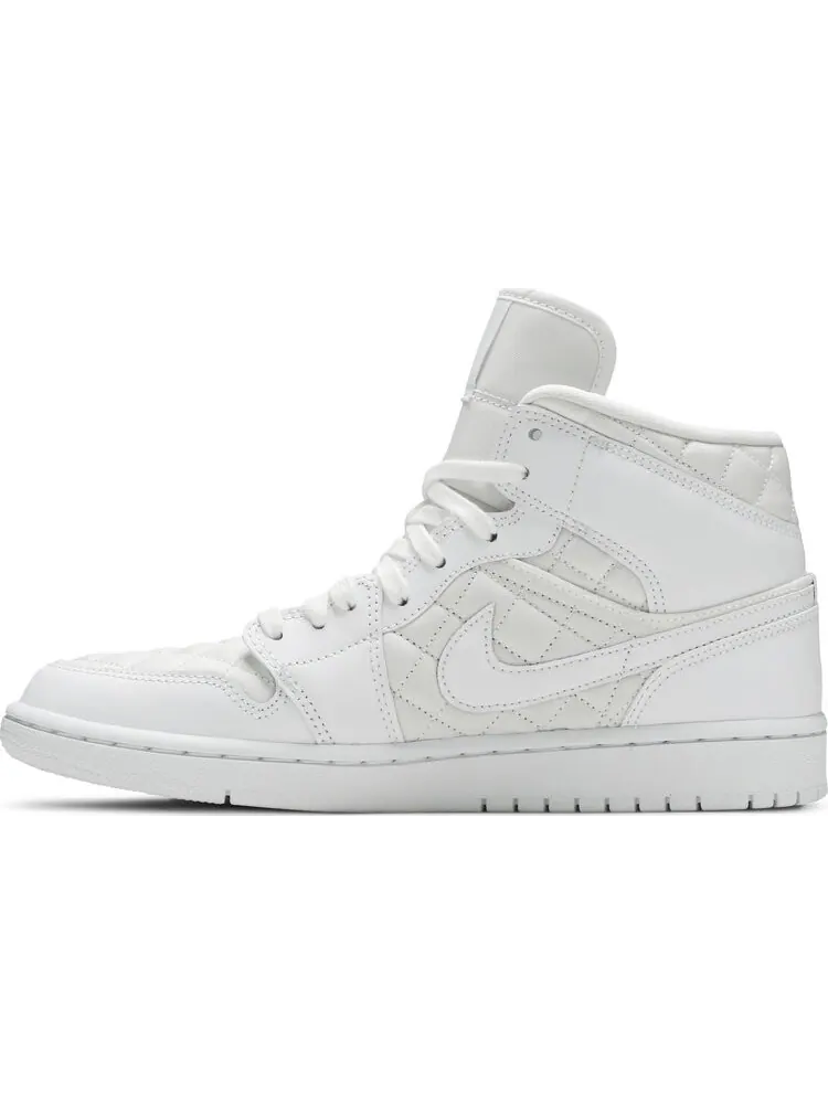 Кроссовки Wmns Air Jordan 1 Mid SE White Quilted — изображение 3 из 8, белый