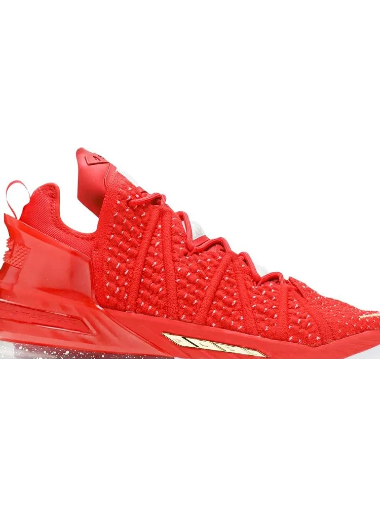 Кроссовки Nike LeBron 18 'X-Mas In LA' — изображение 2 из 8, красный