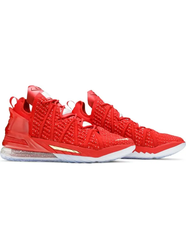 Кроссовки Nike LeBron 18 'X-Mas In LA' — изображение 8 из 8, красный