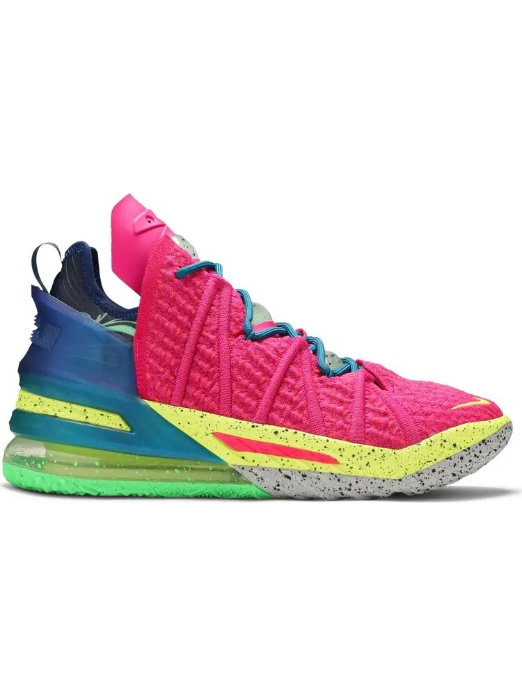 Кроссовки Nike LeBron 18 'Los Angeles By Night' — изображение 1 из 8, розовый