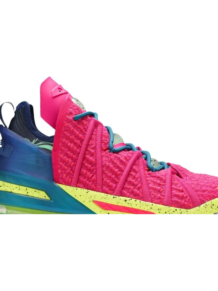Кроссовки Nike LeBron 18 'Los Angeles By Night' — изображение 2 из 8, розовый