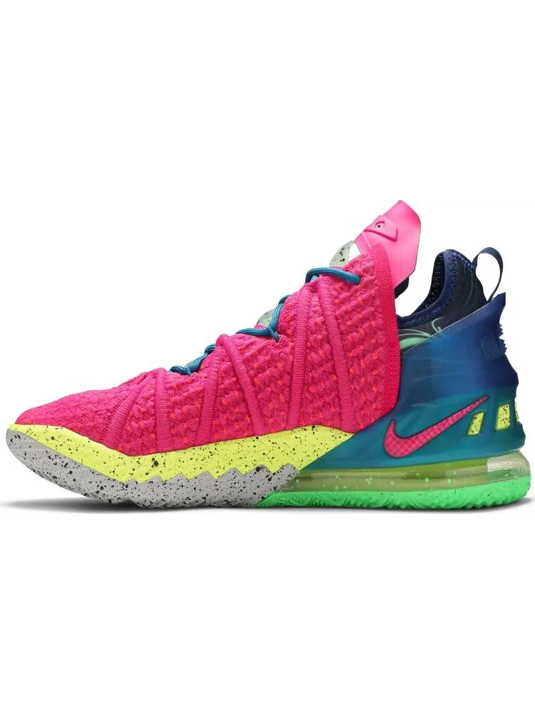 Кроссовки Nike LeBron 18 'Los Angeles By Night' — изображение 3 из 8, розовый