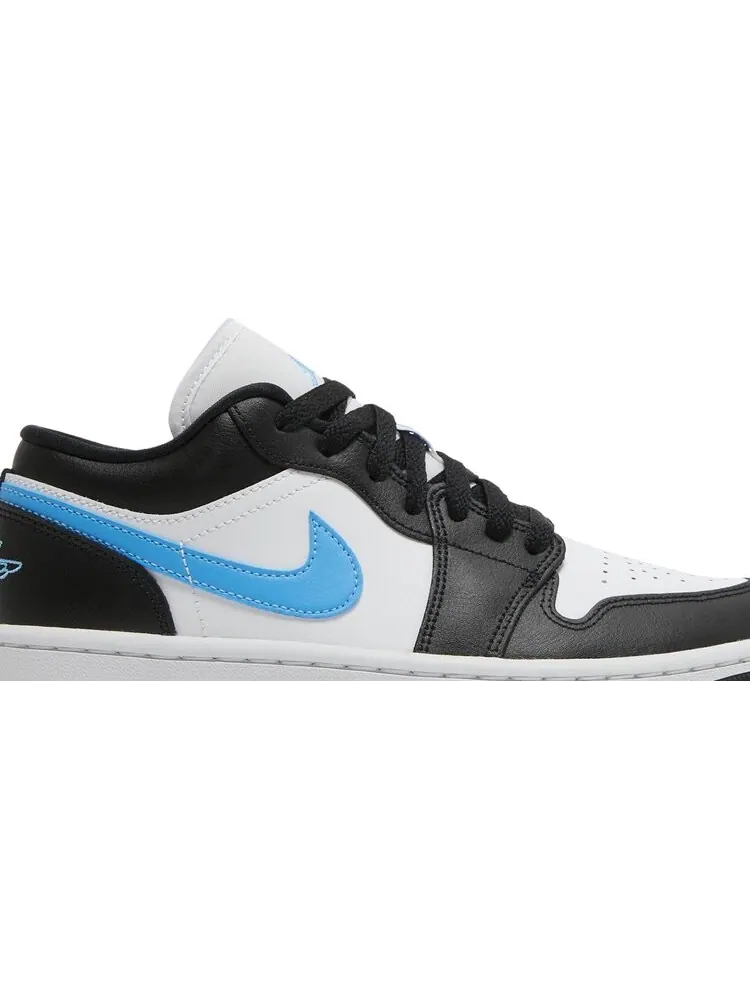 Кроссовки Wmns Air Jordan 1 Low Black University Blue — изображение 2 из 8, белый