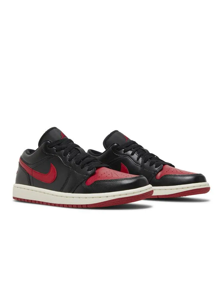 Кроссовки Air Jordan Wmns Air Jordan 1 Low 'Bred Sail' — изображение 9 из 9, черный/красный