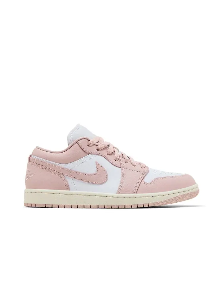 Кроссовки Air Jordan Wmns Air Jordan 1 Low 'Pink Oxford' — изображение 2 из 9, белый/розовый