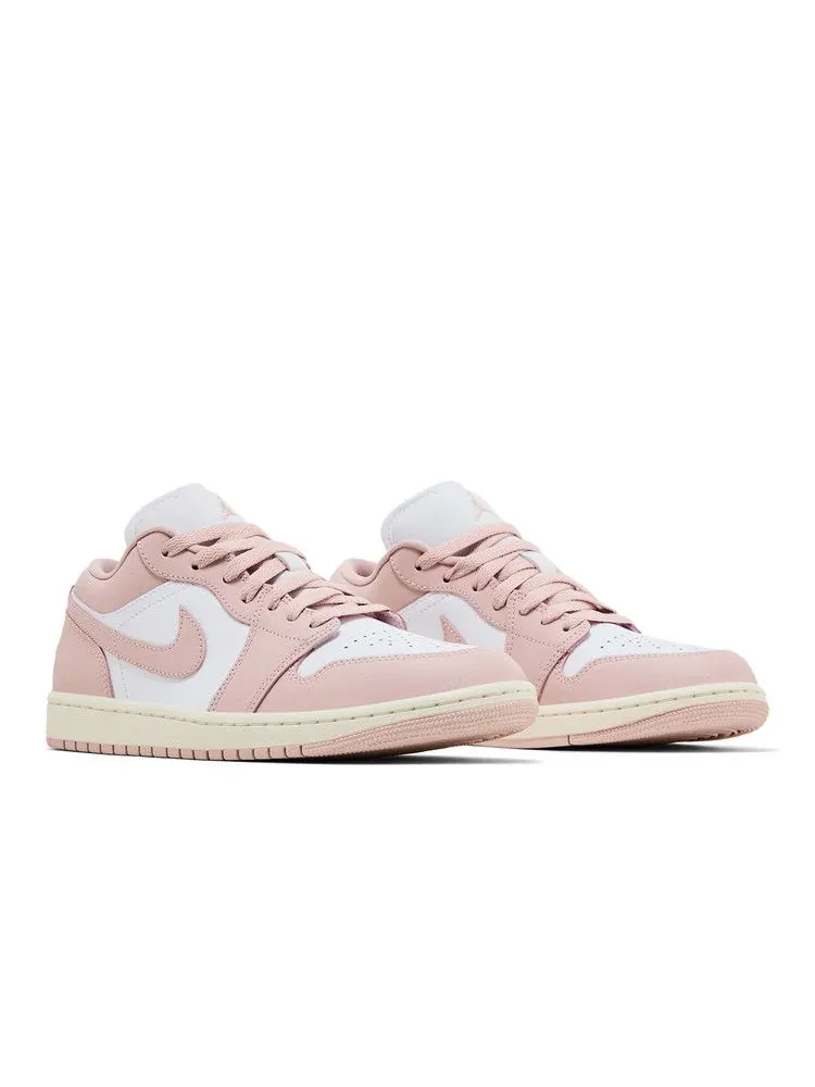 Кроссовки Air Jordan Wmns Air Jordan 1 Low 'Pink Oxford' — изображение 9 из 9, белый/розовый