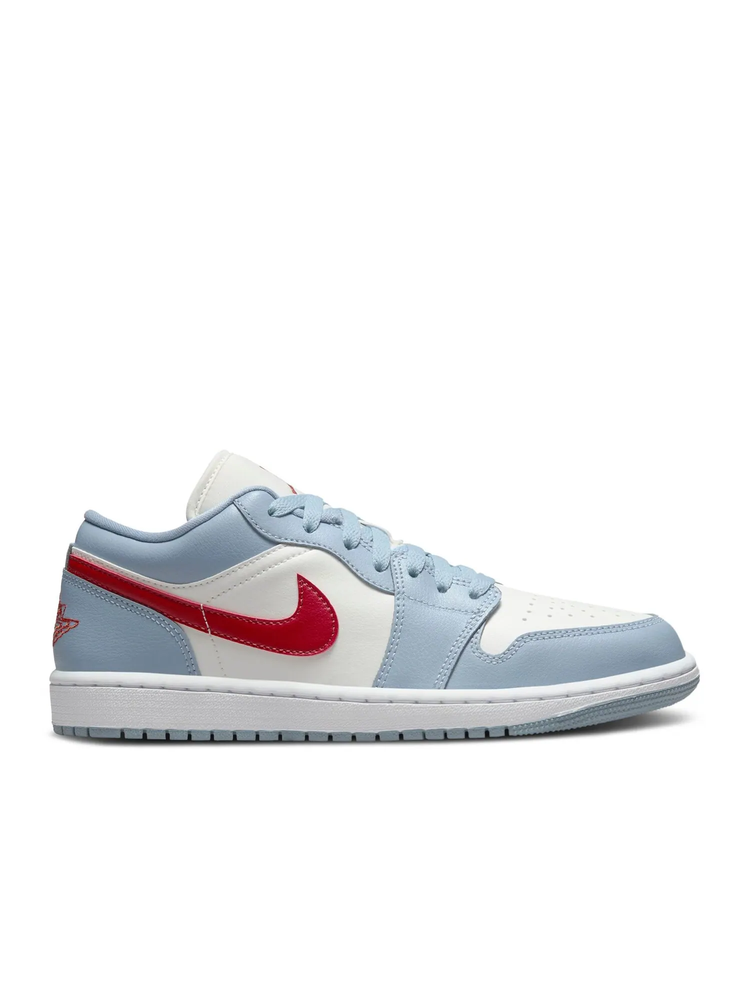 Кроссовки Air Jordan Wmns Air Jordan 1 Low 'Blue Whisper Dune Red' — изображение 1 из 4, белый