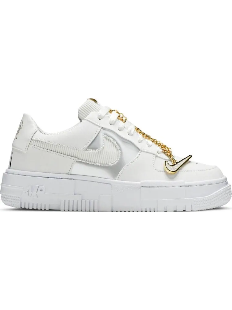 Кроссовки Nike Wmns Air Force 1 Pixel 'White Gold Chain' — изображение 1 из 8, белый