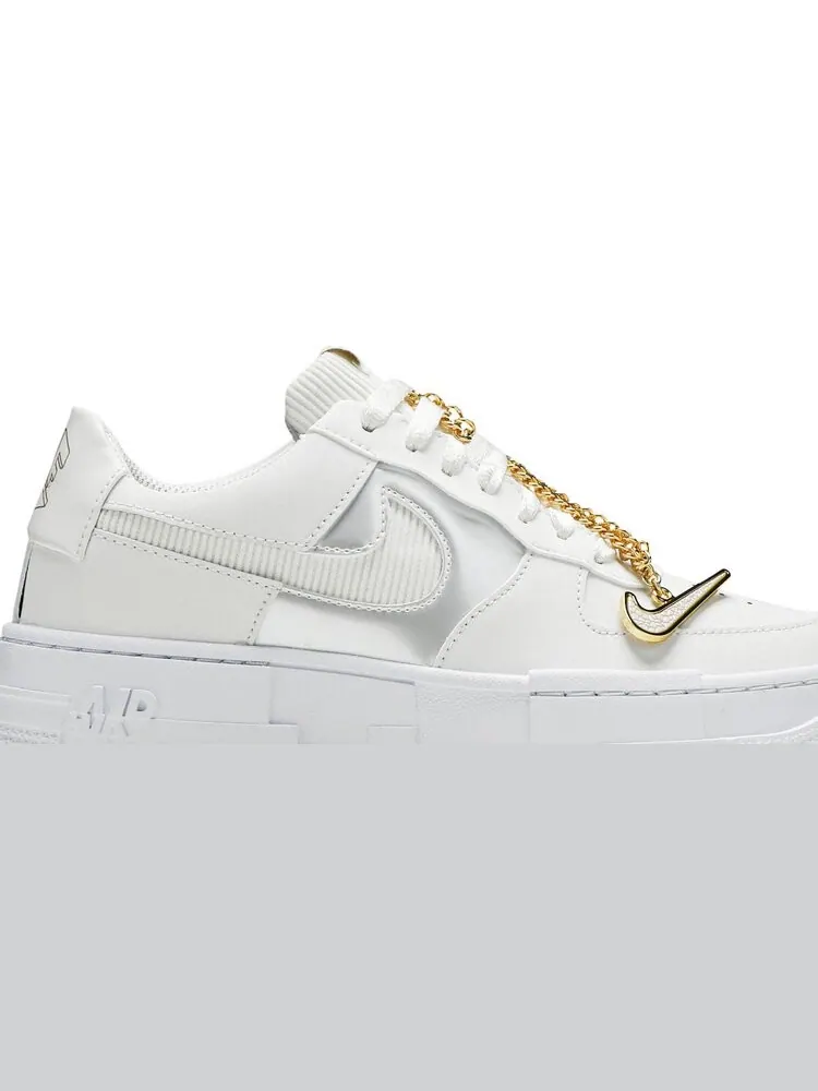 Кроссовки Nike Wmns Air Force 1 Pixel 'White Gold Chain' — изображение 2 из 8, белый