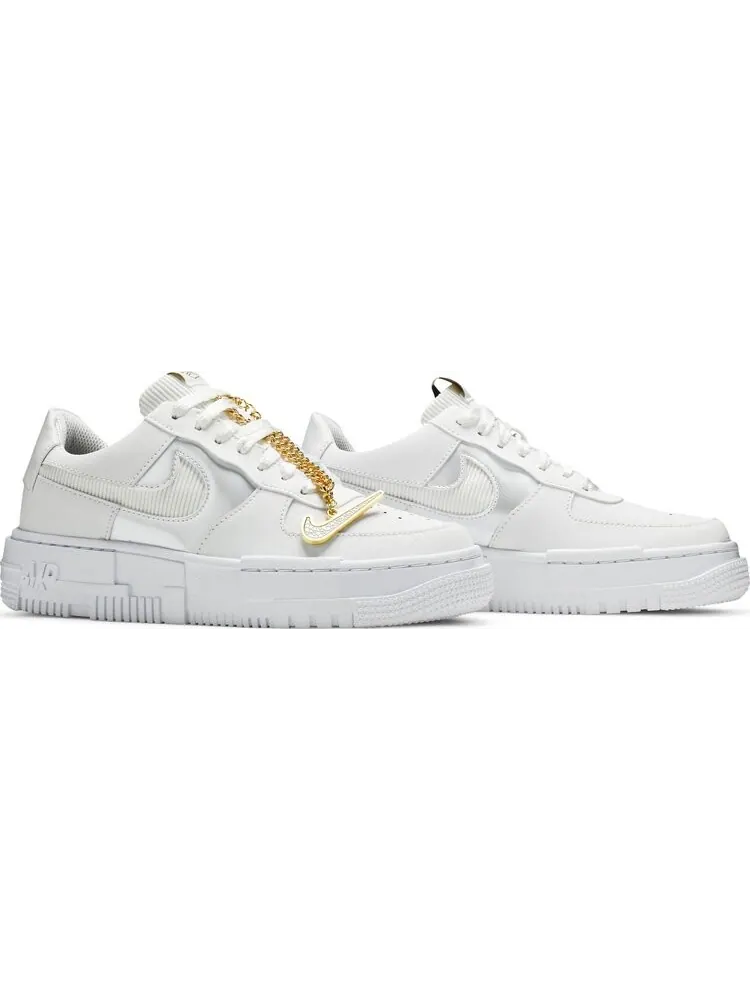 Кроссовки Nike Wmns Air Force 1 Pixel 'White Gold Chain' — изображение 8 из 8, белый