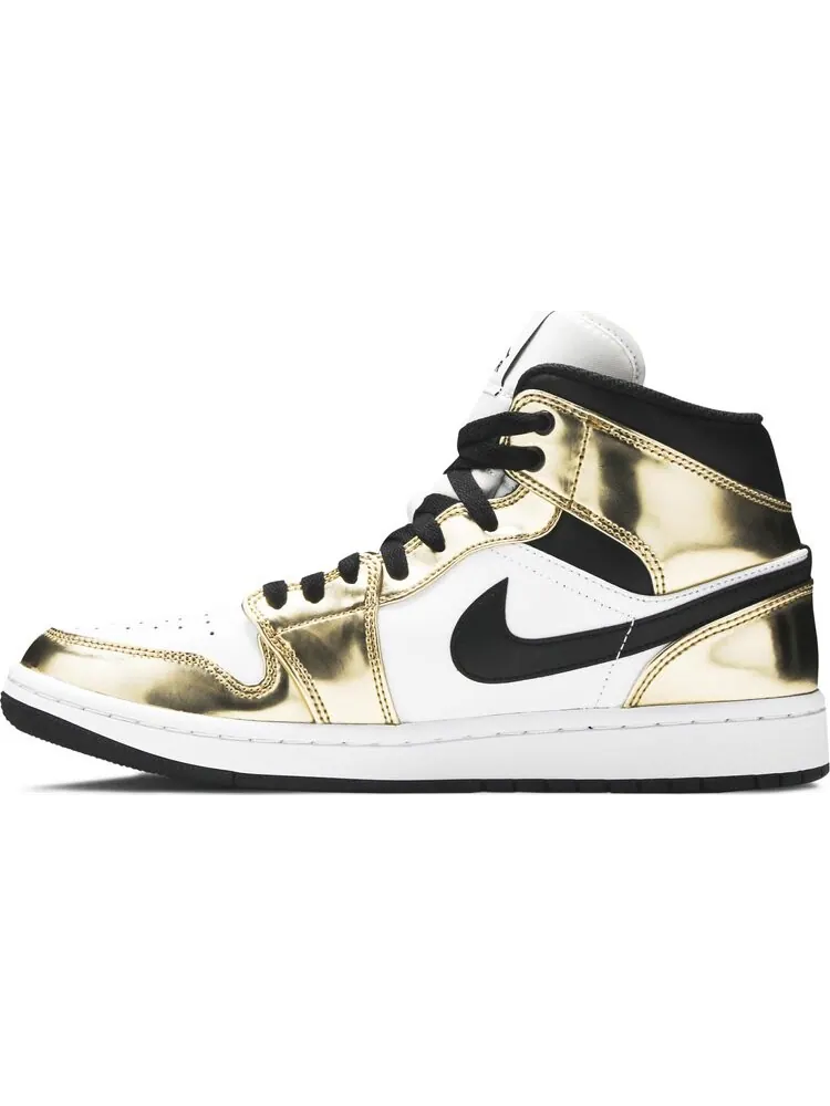 Кроссовки Air Jordan 1 Mid SE Metallic Gold — изображение 3 из 8, золото