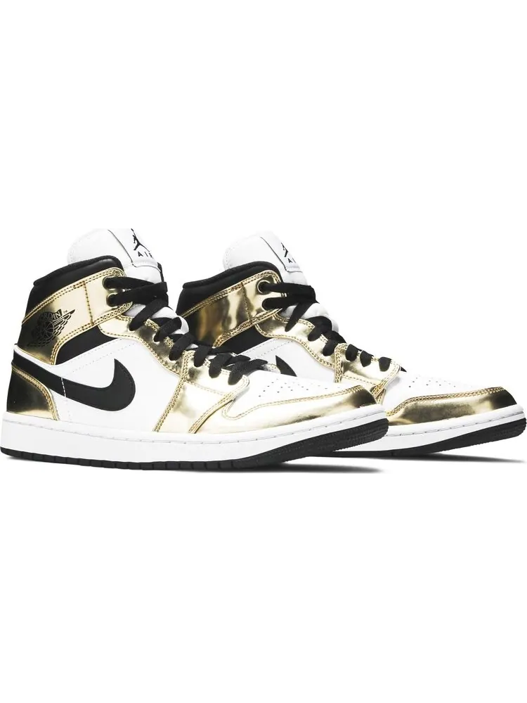 Кроссовки Air Jordan 1 Mid SE Metallic Gold — изображение 8 из 8, золото