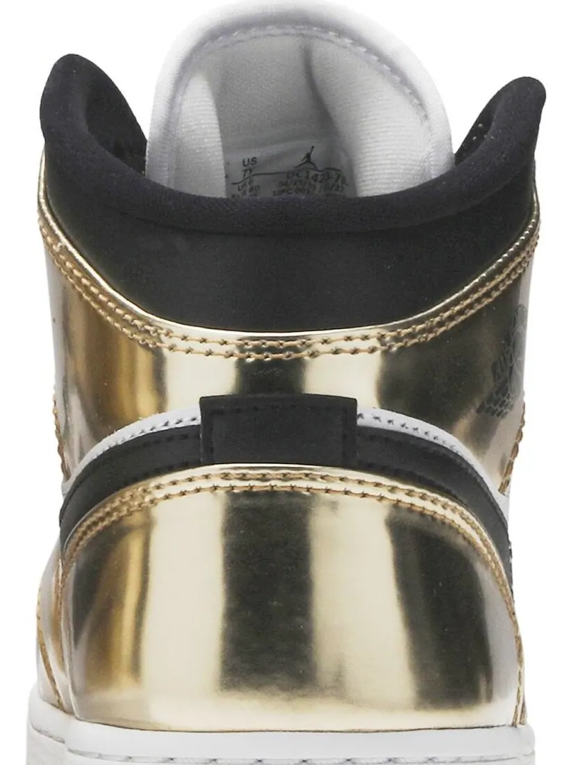 Кроссовки Air Jordan 1 Mid SE GS Metallic Gold — изображение 7 из 8, золото