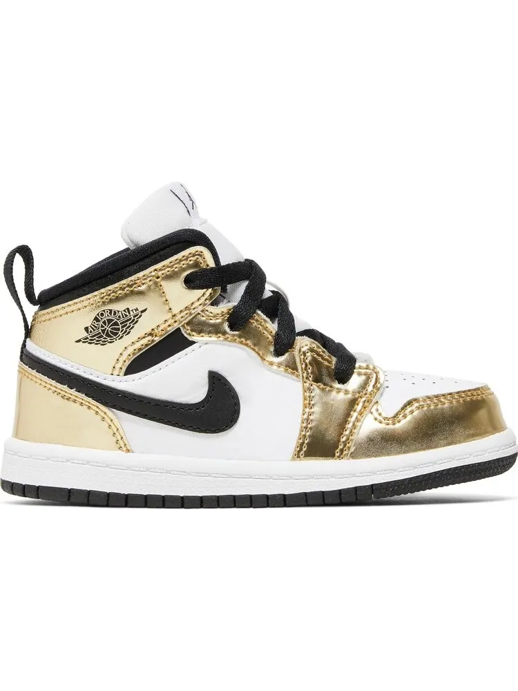 Кроссовки Air Jordan 1 Mid SE TD Metallic Gold — изображение 1 из 8, золото