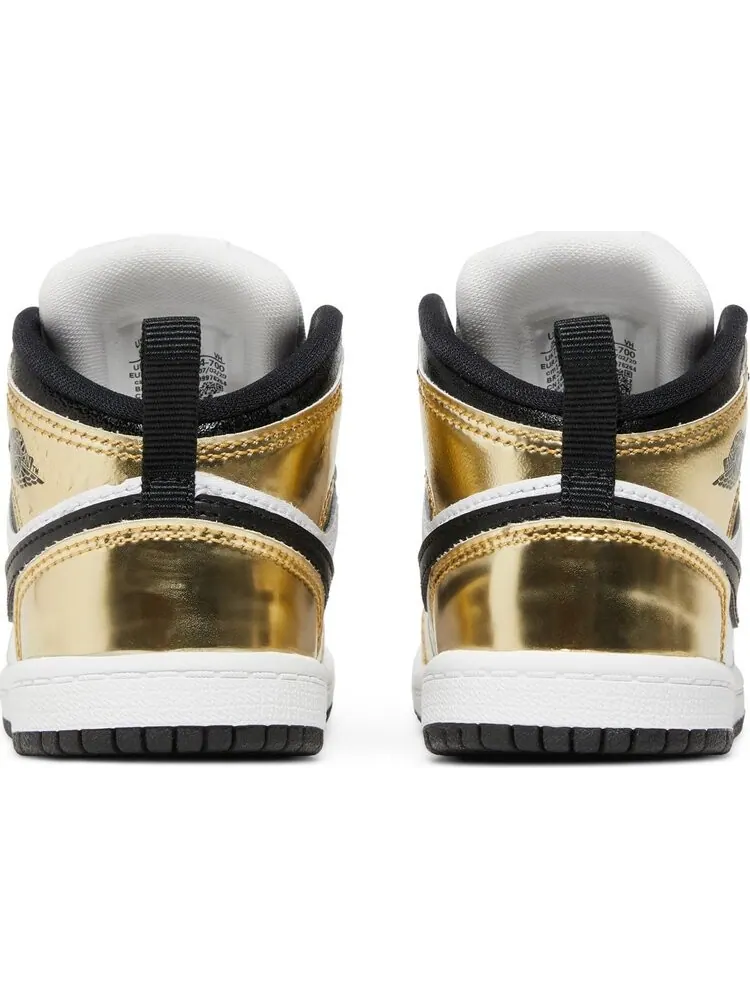 Кроссовки Air Jordan 1 Mid SE TD Metallic Gold — изображение 6 из 8, золото